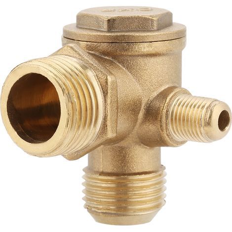 Soupape anti-retour en laiton à 90°, filetage mâle pour compresseur d'air, pièces détachées 20x19x10mm (1/5)
