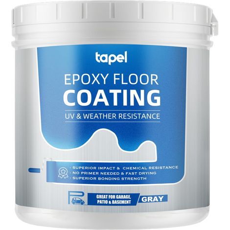 Revêtement de sol à base d'eau en époxy-acrylique - Gris ardoise 1L 1K pour intérieur (1/5)