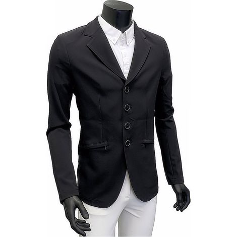 46, nero: Veste de compétition pour homme, coupe étroite, en tissu stretch