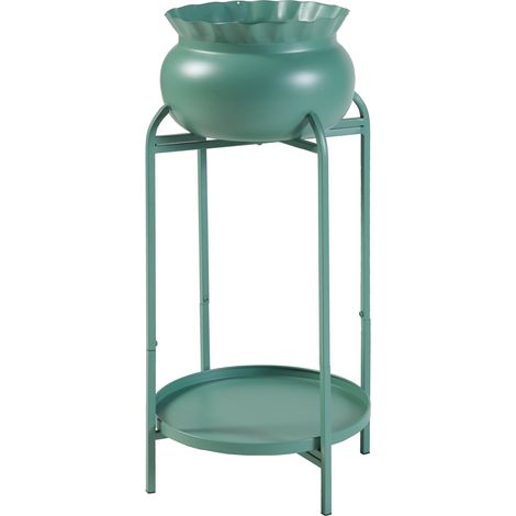 Porte-plantes style intemportel support 60 x 27 x 27 cm vert