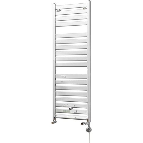 Capri - Chrome Dual Fuel Towel Rail H1420mm x W500mm Thermostatic - Straight (1/3)