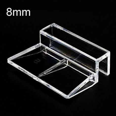 10 attaches universelles pour couvercle d'aquarium sans rebord, clips acryliques 6mm/8mm/10mm, lot de 10 pièces, fixation pour vitre 8mm, accessoire résistant pour bac à poissons. (1/4)