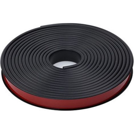 Tira de borde en forma de U para armarios de madera，para muebles de armario，tira de borde suave en forma de U，negra，22 mm，5 metros (1/5)