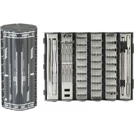 Jeu de tournevis de précision 128 en 1, outils de réparation professionnels magnétiques pour appareils électroniques, ordinateurs portables, iPhones, iPads, montres, lunettes, tablettes, ordinateurs (1/5)