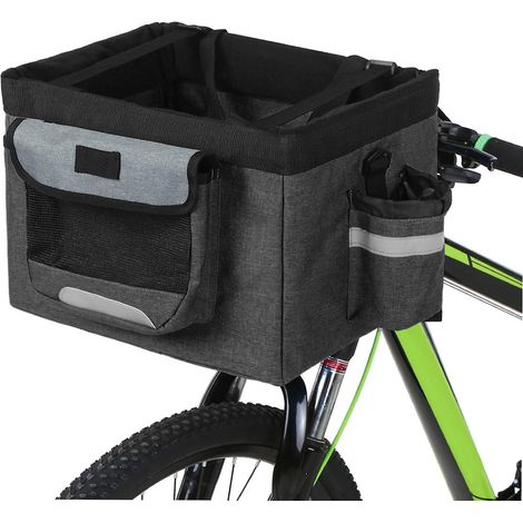 Faltbarer Fahrradkorb für vorne, abnehmbarer Haustierkorb, Transportbox für Hunde, Katzen, Kaninchen, Campingtasche