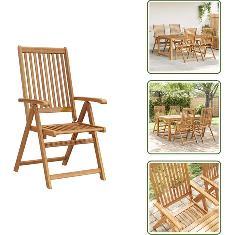 Chaises pliables de jardin lot de 4 Bois d'acacia solide - Chaise De Jardin - Chaise Pliante - Mobilier De Jardin - Acacia - Chaise Extérieure (1/5)