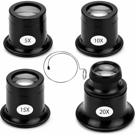 Loupe horloger oculaire - Montre réparation - 5X à 20X (1/5)