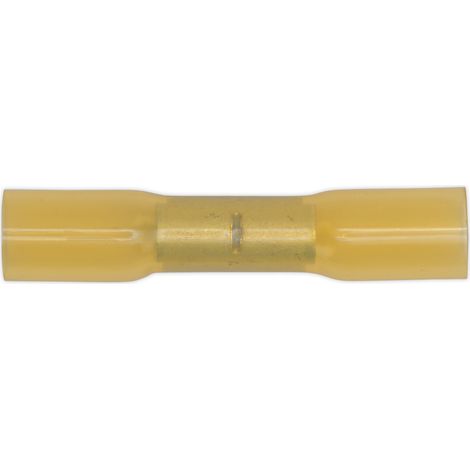 Sealey Heat Shrink Butt Connector Terminal 6.8mm, Yellow - Pack of 50 YTSB50