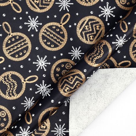 Rouleau de papier cadeau de Noël grand format (43 cm de large x 3 m de long), idéal pour emballer les cadeaux.
