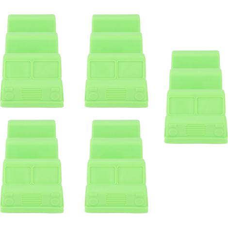 Ensemble de 5 supports à tacos en forme de petite voiture et de vague, vert, pour cuisine et restaurant (1/5)