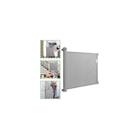 Cancelletti and safety barrier Griglia di protection per scale, extendable from 0 to 180 cm, per door and scale, for neonates and pets, gray color, 180 cm (1/5)