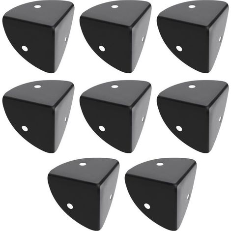 8 Pièces 39mm Coin Angle Brace Protecteurs Festonné Métal Angle Droit Coin Gardes pour Boîte en Bois Bureau Poitrine Étui Flightcase Noir (1/5)