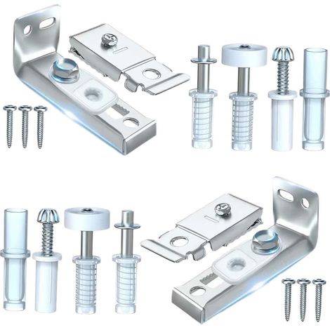 Kit De Réparation Pour Portes Pliantes - Accessoires En Acier Inoxydable - Convient Aux Épaisseurs De 25 À 35 mm - Pour Rails De 22 À 25 mm - Lot De 16 Pièces (1/5)