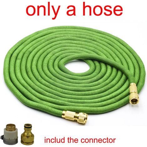 Tuyau d'arrosage extensible Magic Hose (vert uniquement, 38 m) avec pistolet à eau haute pression et outils de nettoyage pour le lavage de voiture.