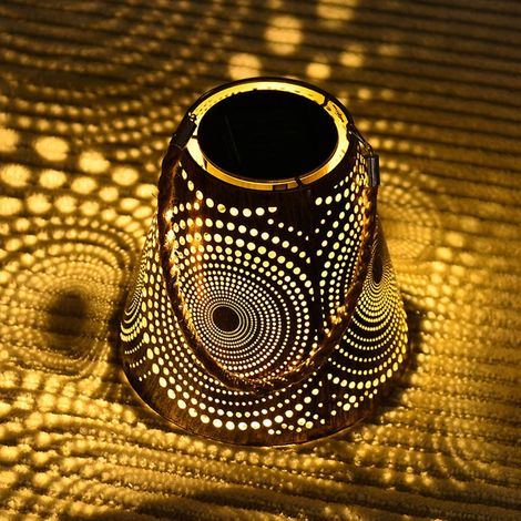 Lampe solaire en fer forgé, Projection creuse, étanche, suspendue, pour l'extérieur, cour, pelouse, Villa, Induction, 0016 points