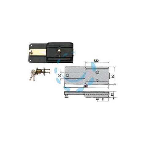 FERROGLIETTO APPLICARE CON CATENACCIO CILINDRO STACCATO 220CS - mm.60 (220/CS)