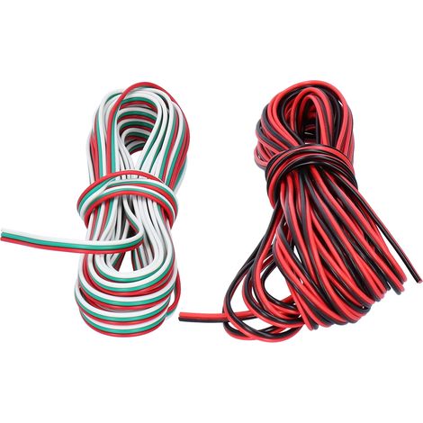 Câble de connexion RGB pour bande LED, connecteur 2 broches et 3 broches, pièces d'éclairage