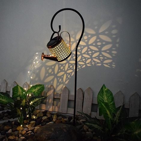 Lampada da giardino, lanterne con motivo annaffiatoio, annaffiatoi con illuminazione a LED, lanterne decorative da giardino per esterni (con manico) (1/5)
