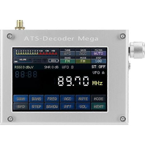 SDR-Radioempfänger AM FM SYNC SSB CW DIGI ATS-Decoder Mega, verbesserte Version des ATS25 Max-Decoders mit 4-Zoll-Farbbildschirm (1/5)