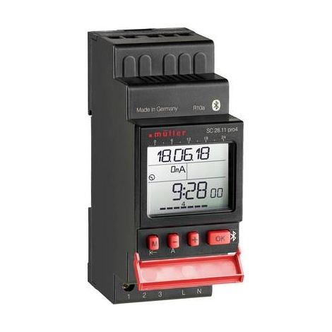 Müller SC 28.11 pro4 230V 50-60Hz Hutschienen-Zeitschaltuhr digital 230 V 4000 W