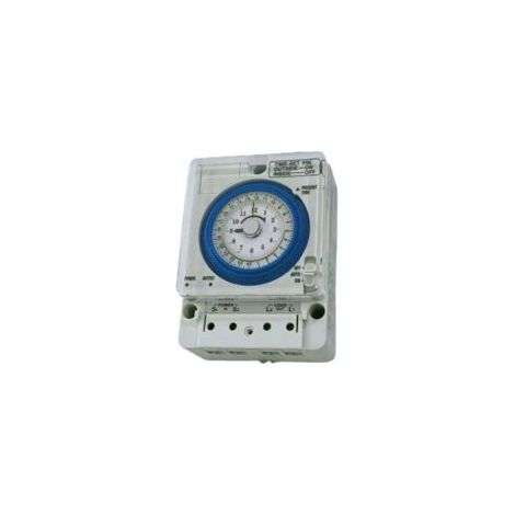 Interruptor temporizador mecánico analógico de 16 A – Alimentación de CA de 100-240 V – Montaje en riel DIN – Temporizador programable de 15 minutos – Crezuo