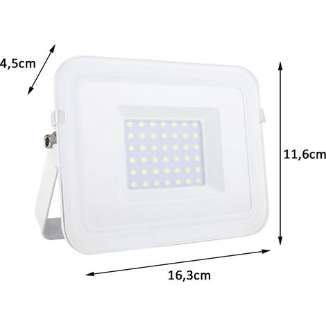 30 Watt LED Flutlichtstrahler, 2700 Lumen 6500 Kelvin Tageslichtweiß, IP65 (1/3)