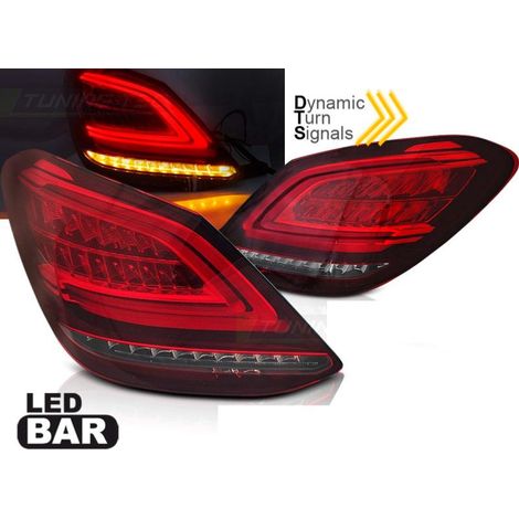 Paire de feux arriere Mercedes classe C W205 14-18 Full LED Rouge Blanc (1/5)