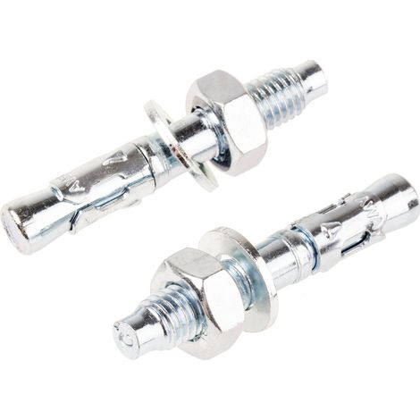 Rs Pro – Goujon d'ancrage M10 en acier au carbone 10mm x 65mm – Lot de 10 unités – Pour fixation dans béton armé