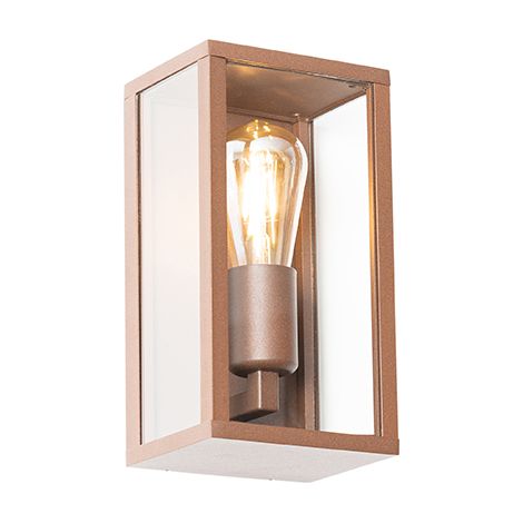 Industrielle Wandleuchte rostbraun 26 cm IP44 - Charlois