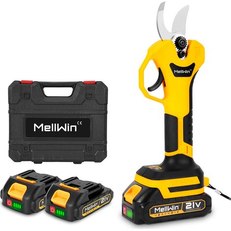 Onevan – Sécateur électrique sans fil 30mm – Moteur sans balais 18V – 2 batteries Lithium-Ion 2000mAh – Coupe nette pour bois dur (1/5)