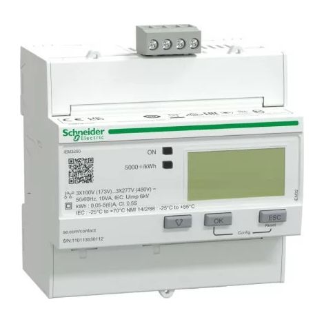 Contatore energia iEM3250 - 3P+N - inserzione con TA - Modbus - A9MEM3250