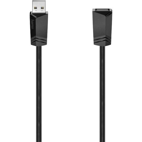 Hama Câble USB USB 2.0 USB-A femelle, USB-A mâle 1.50 m noir 00200619 (1/2)
