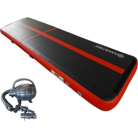 Piste acrobatique Airtrack MASTER 400 x 100 x 20 cm - noir et rouge (1/3)