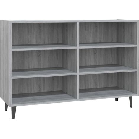 Credenza buffet cassettiera mobile contenitore organizer cucina soggiorno salonsonoma 103,5 x 35 x 70 cm pannelli compositi grigio 020036273