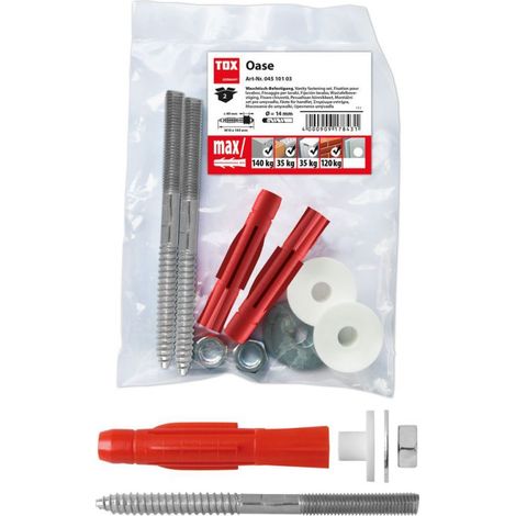 Confezione da 2 fissaggi per lavabi WB-B OASE - compatibili con i modelli Oase. (1/4)