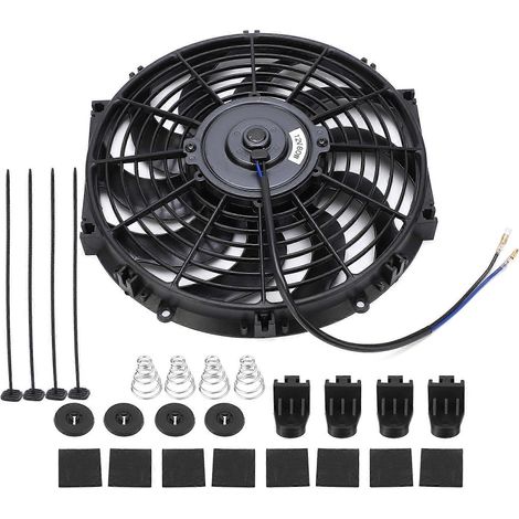 Ventilateur de refroidissement moteur électrique universel mince 12 V 12 pouces avec kit de montage pour voitures (1/5)