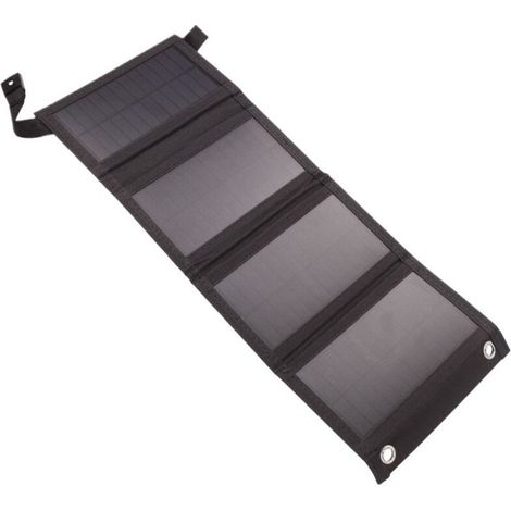 Chargeur solaire Portable avec Port USB pliable, 4 panneaux solaires, Camping randonnée voyage, chargeur de téléphone solaire Compact (1/3)