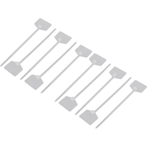 10 Stück selbstsichernde Nylon-Elemente 3×120 mm für Kabel, weiße Drahtmarkierung, Kabelmarkierer.