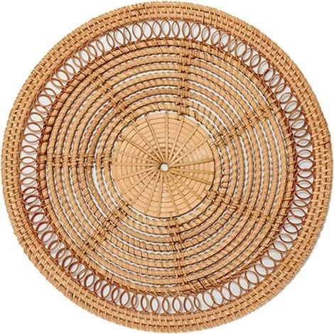 Natural Boho Woven Basket Decorative Rattan Woven Decor Woven Wall Hanging