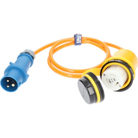 Kalle Landanschlusskabel CEE 230V 32A 4,0mm²  Marinco Extreme Signal Orange IP44 1,5 Meter
