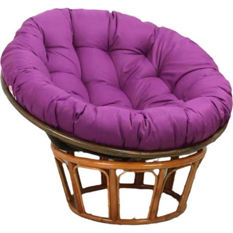 1 Coussin rond violet, moelleux antidérapant pour berceau, panier suspendu, chaise, hamac (1/5)