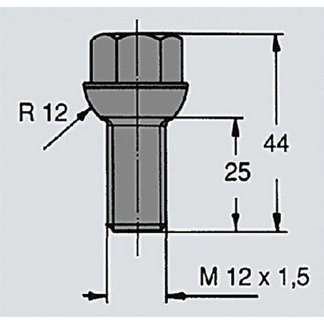 Colonetta sferica M12 x 1,5