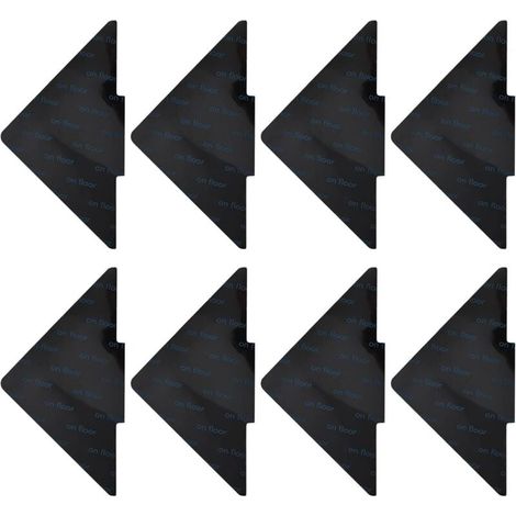 8 pezzi Protezioni angolari antiscivolo per tappeti, autoadesive, antirughe e riutilizzabili, tappeto antiscivolo, tappeto autoadesivo - Triangolo 10 x 10 cm (N (1/4)