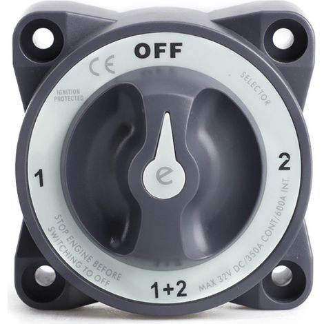 High-current main switch 32V 350A 4 positions, circuit switch for boats, car battery disconnect switch (red)--DTEKGAZ
