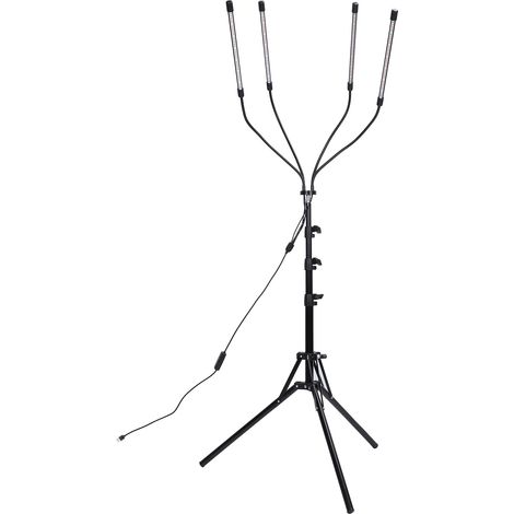 Tube lumineux de croissance pour plantes succulentes, barre de 4 lampes à spectre complet rouge-bleu, trépied réglable (minuterie marche/arrêt, 40 W) (1/5)