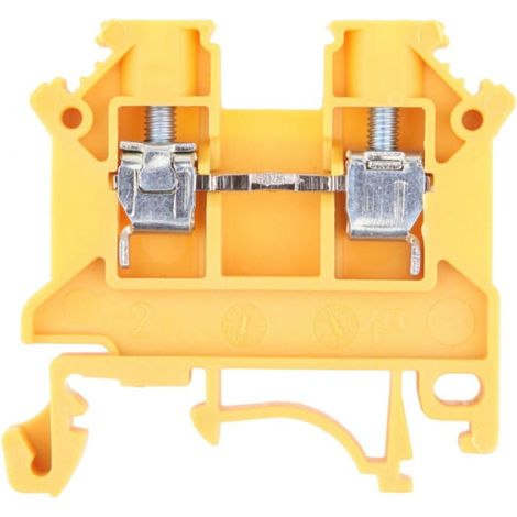 Connettore a 2 fili per guida DIN 4mm2 giallo nuovo ZSG 1-4.0Nz 11321314