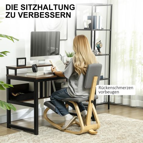 Fauteuil ergonomique à genoux, tabouret de santé pour maison, bureau, méditation - Gris (1/5)