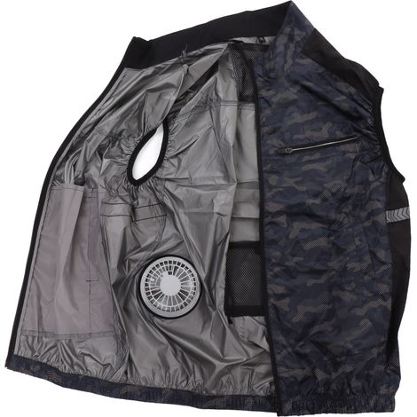 Gilet ventilateur rafraîchissant pour homme, vêtement climatisé de travail, pêche, randonnée, activités extérieures, taille XL, adapté à 175 cm (1/5)