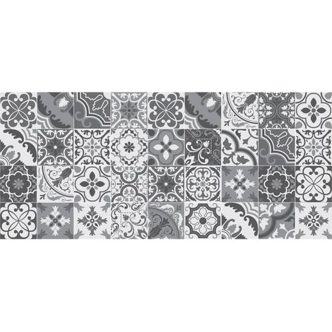 Vinyl-Mosaik-Teppich 50x112cm - Grau