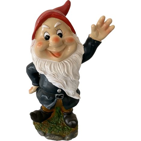 Nano da Giardino in poliresina Altezza 28 cm Statuetta Gnomo per esterno EOLO - 5 Eolo